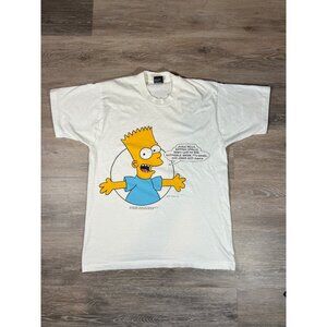 Vintage 1990 Screen Stars Best The Simpsons Bart Simpson T-Shirt Size L K3